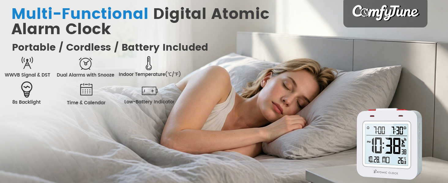 travel clocks battery operated small