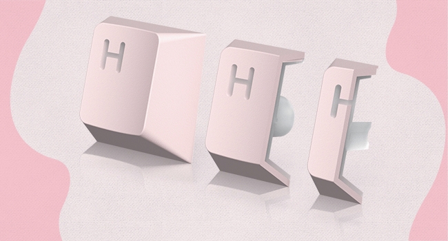 Womier Pink Shine Through Keycaps, PBT Keyboard Keycaps Cherry Profile, Custom Keycap