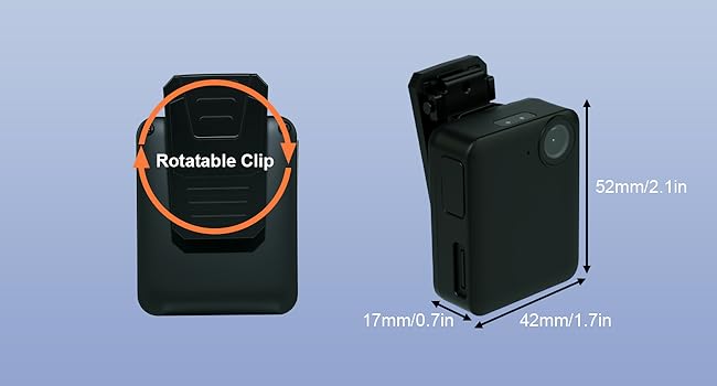 Lenofocus pov mini body camera small body cam clip pocket video camera