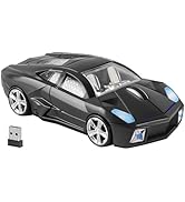 Wireless Car Mouse Portable Cool Sports Car Shape Cordless Computer Mice with USB Receiver LED Li...