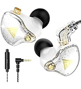 HJX QKZ AK6 Pro Wired IEM for Gaming Earbuds with MIC, in Ear Monitor Headphones, Deep Bass Sound...