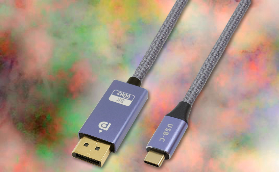 Sonilco High Definition USB C to DisplayPort Cable 1.4 8K Cord 60Hz UHD