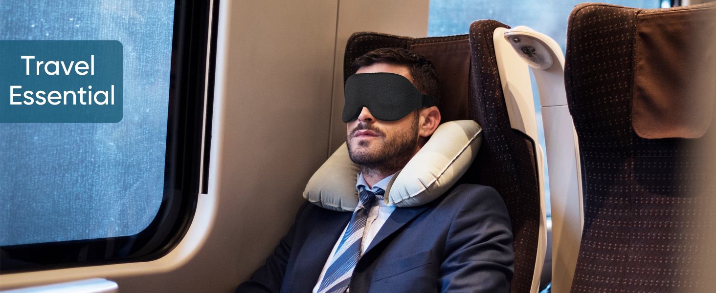 3D Contour Slow-Rising Memory Foam Sleep Mask Light Blocking, Eye Masks for Sleep, Eye Mask Sleep