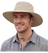 Connectyle Sun Hat for Men Women Breathable UPF 50+ Safari Hat for Fishing Hiking Gardening Adjus...