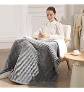 Zorvixia Electric Throw Heated Blanket, Fast Heating Blanket with 5 Heat Settings, 4-Hour Auto Of...