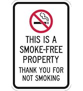 This Is A Smoke-Free Property, Thank You For Not Smoking Sign 