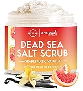 O Naturals Exfoliating Dead Sea Salt Grapefruit Essential Oil Face Body &amp; Foot Scrub. w/Vanilla &amp;...