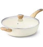 SENSARTE Ceramic Nonstick Frying Pan Skillet with Lid, 10.5 Inch Deep Frying Pan, 3.8 Qt Saute Pa...