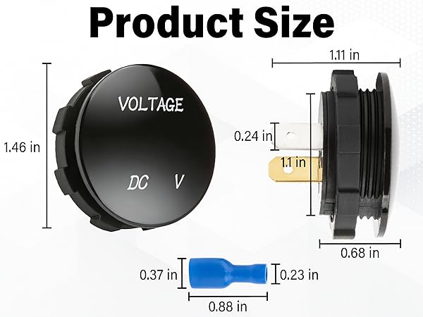 DC 12V 24V Volt Meter