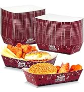 50 PCS Graduation Decorations, Maroon Graduation Plates, 2 Style Maroon Graduation Paper Trays Cl...