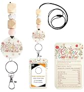 Obookey Teacher Lanyard Badges Holder - Chaos Coordinator Lanyards for ID Badges, Flower Silicone...