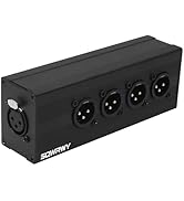 SQWRWY XLR 1 Female to 4 Male Passive Splitter | 4-Channel Galvanic Distribution for Zero-Latency...