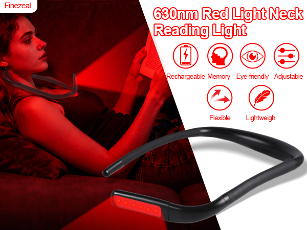 630nm red light neck reading light