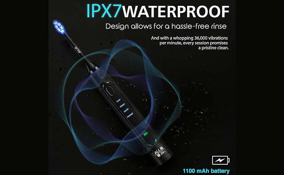 ALL IN TOOTHBRUSH IS WATERPROOF