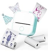 Memoqueen T02 Mini Sticker Printer - APP AI Drawing Bluetooth Thermal Printer Sticker Maker Machi...