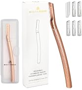 Beauty Power Eyebrow Razor with 6 Blades &amp; Travel Case – Face Razors for Women &amp; Men, Eyebrow Tri...