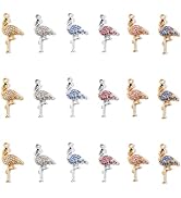 stino Mixed Color Paired Rhinestone Charms for Jewelry Making, Silver &amp; Gold Metal Charms for Ear...
