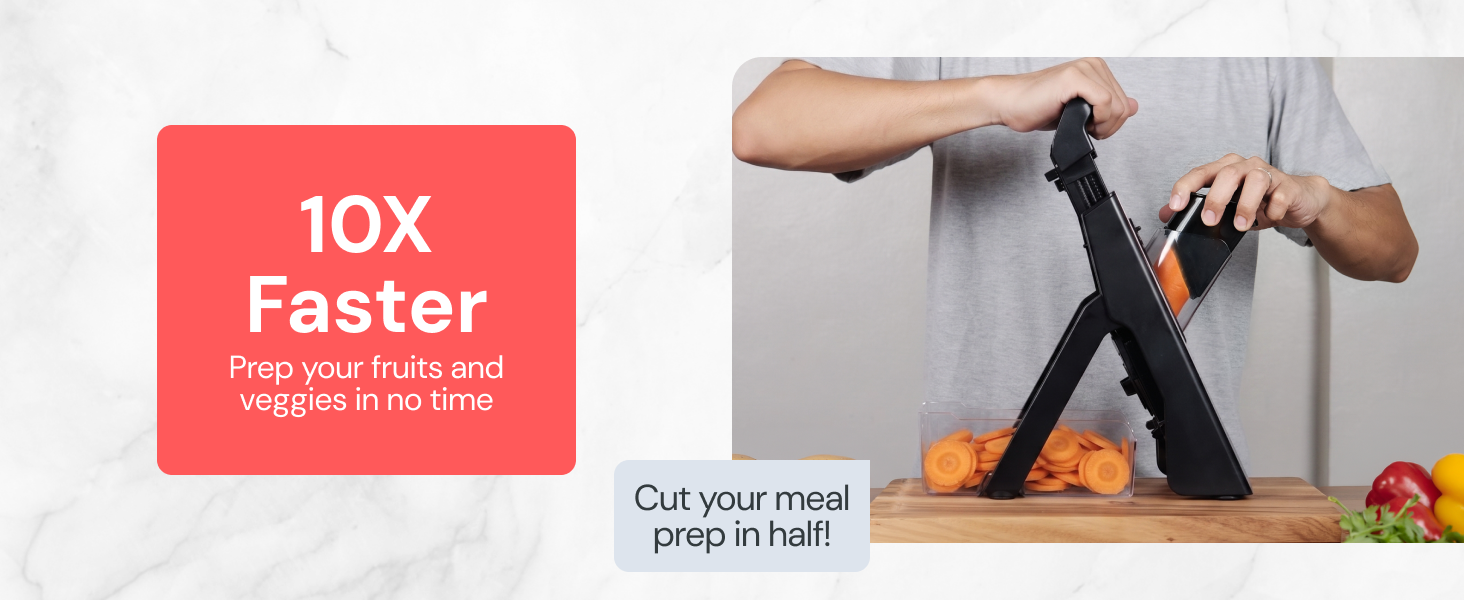 Prep faster with the Fullstar Safe Mandoline Slicer