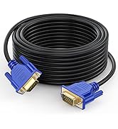 UVOOI VGA to VGA Cable 20FT, VGA Cord HD15 Computer Monitor Cable 20 Feet 1080P for PC Laptop TV ...
