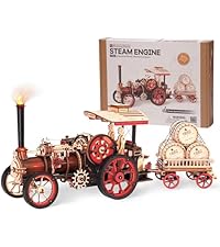ROKR Cuckoo Clock Mechanical 3D Wooden Puzzle Kit for Adults, DIY Wooden Clock Model Building Set, U...