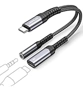 JSAUX USB C to 3.5mm Headphone and Charger Adapter, 2-in-1 Type C to Aux Audio Jack with PD 60W F...