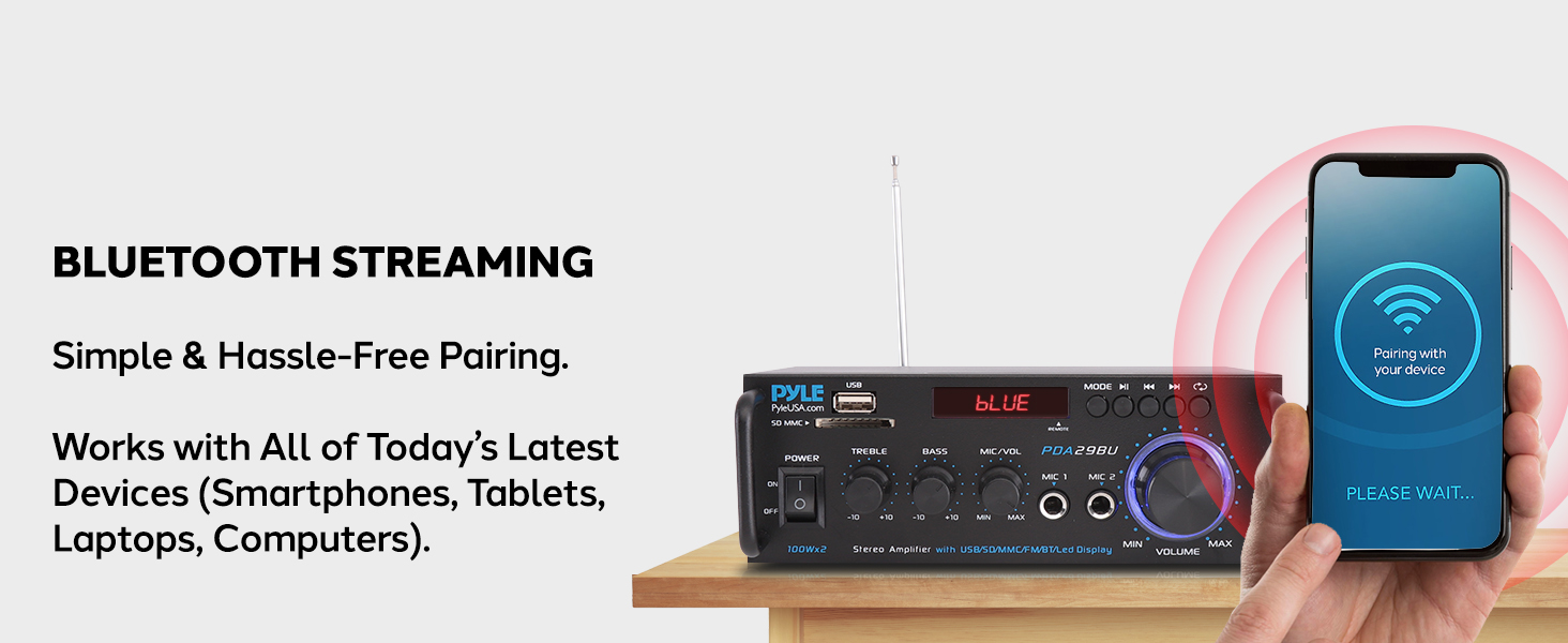 home stereo system components amplifier amp audio receiver bluetooth amplificador canales