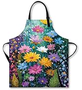 Nuxovilar Decorative Kitchen Apron, 26.77x30.70 Inch Polyester Cooking Wearable Cover