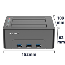 USB 3.0 USB C to SATA External Hard Drive Docking Station 2.5 3.5 Inch HDD SSD Cloner Duplicator