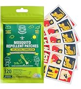 KICKOUTOR Mosquito Repellent Stickers for Kid and Adult 120 PCS Cute Mosquito Patches Natural Euc...
