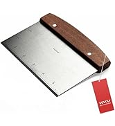 Vovoly Multipurpose Bench Scraper Kitchen Utensil for Flat Top Griddle, Dough Scraper Cutter for ...