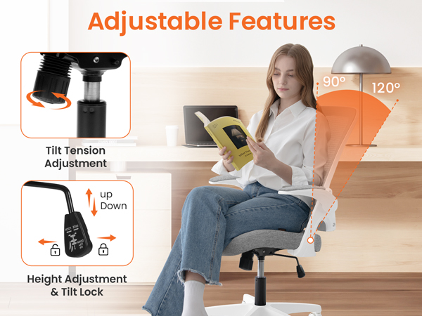 Ergonomic high back computer chair 