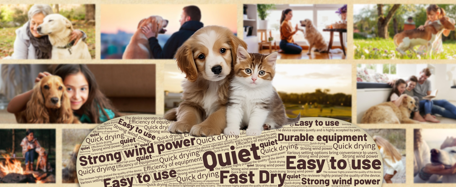 Blanlody Dog Dryer Pet Hair Blower High Velocity for Grooming