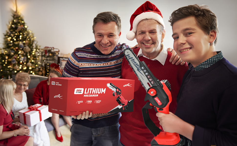 mini battery powered pole chainsaw