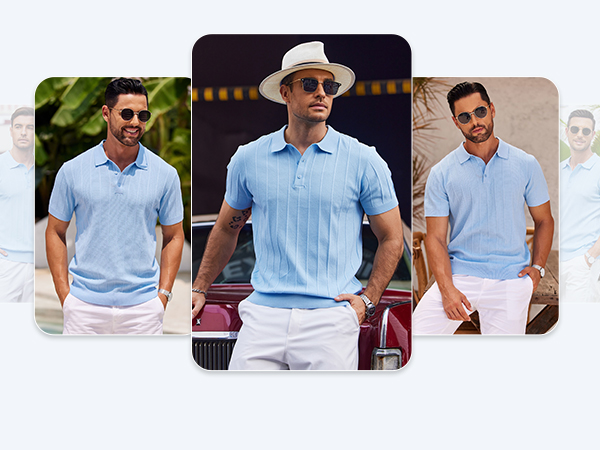 mens striped polo shirts short sleeve textured polo shirt for men mens knit polo shirts short sleeve