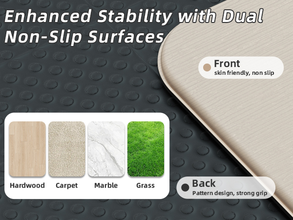 Enhanced Stability with Dual Non-Slip Surfaces