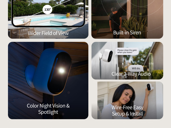 Arlo Essential Battery Security Camera 2K