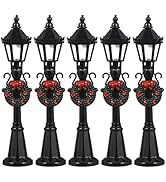 Toddmomy Christmas Mini Street Light Models 5Pcs Mini Street Lamp Christmas Small Street Lamp Dol...