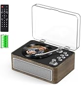Gueray Portable CD Player with Speaker,Battery Operated 3600 mAh Vintage CD Player Bluetooth for ...