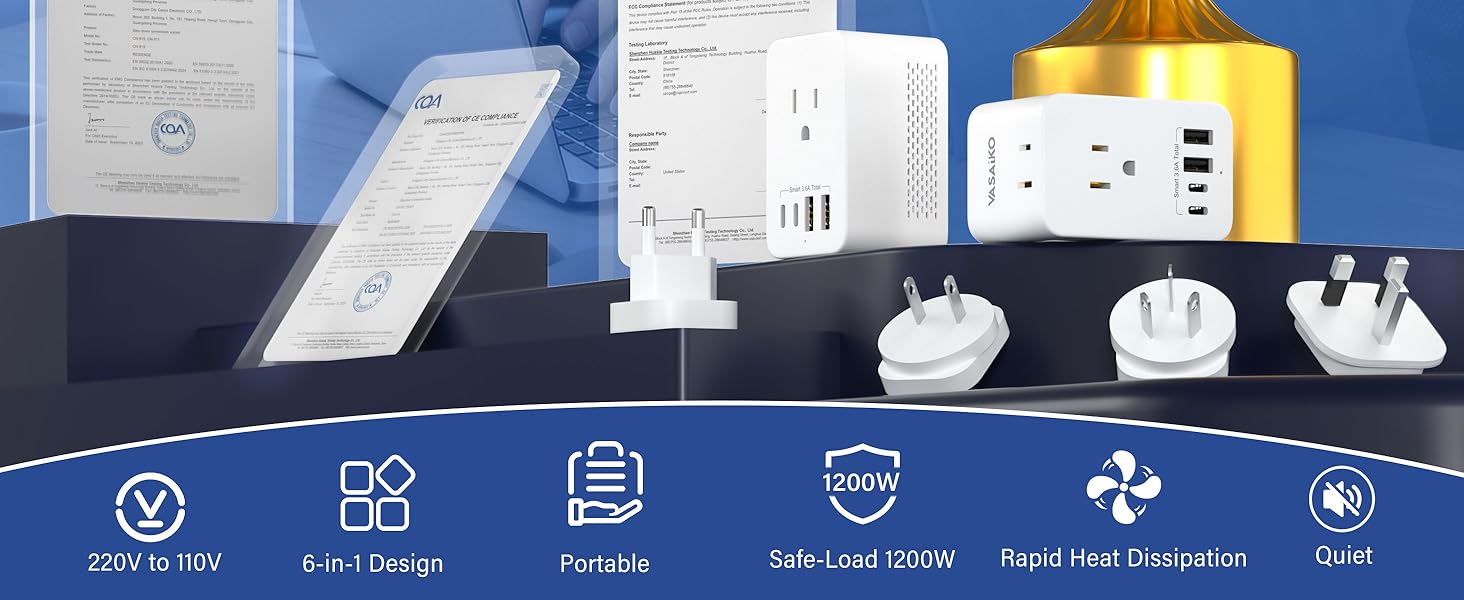 Voltage Converter US to Europe, 220 to 110 Converter