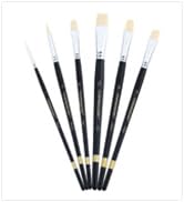 Transon Paint Brush Set 6pcs Art Painting Flexible Bristle