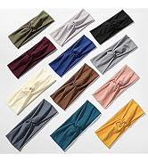 Artilady 12 Pack Boho Headbands for Women - Soft Yoga Elastic Hair Bands for Girls Workout Runnin...