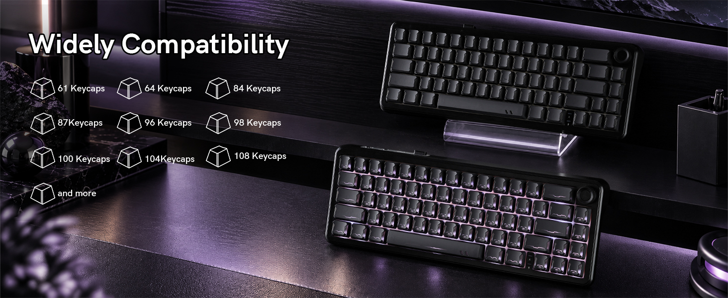dagaladoo Shine Through keycaps Set,Double Shot PBT keycaps Mecha Armor