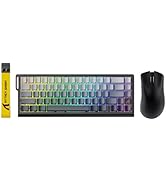 ATTACK SHARK X68 HE Wired Rapid Trigger Mechanical Gaming Keyboard and R1 Mouse with Adjustable A...