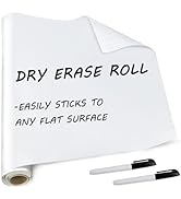 T&amp;W SAME FILM Dry Erase Sheets-White Board Dry Erase-Whiteboard Sticker-Desk Whiteboard for Schoo...
