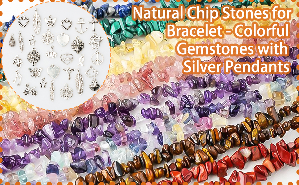 Natural chip stone beads