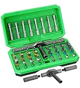 YrouGra 42 in 1 Magnetic Ratcheting Screwdriver Set with T-Handle, S2 Steel Multi-Bit Repair Tool...