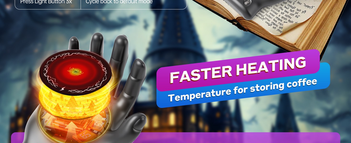 Hand Heating Mug Warmer &amp;amp;amp; Mug Set, Coffee Cup Warmer Plate for Desk Auto Shut Off