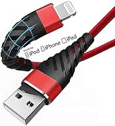 CyvenSmart (3 Pack) Long iPhone Charger 10 Ft for [Apple MFi Certified], 10 Foot USB A to Lightni...