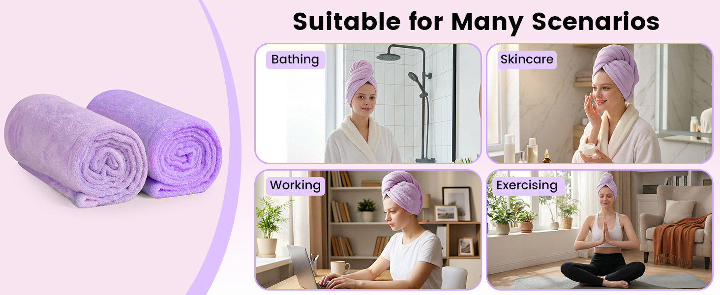 Microfiber Hair Drying Towel — A Gift for Women: Birthday, Christmas, or Mother&amp;#39;s Day