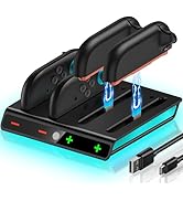 EXTREMECOOL 4 in 1 Charging Dock Compatible with Nintendo Switch 2 (2025) for Joycon Controller, ...